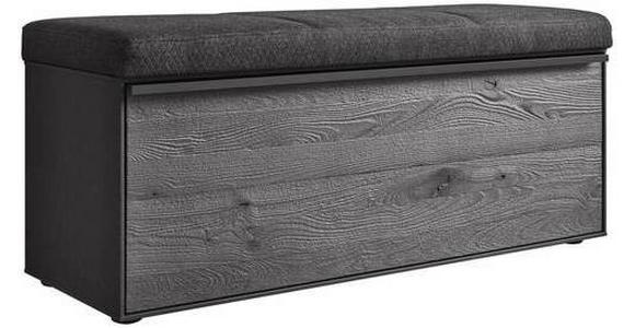 GARDEROBENBANK 118/50/41 cm  - Anthrazit, Design, Holz/Textil (118/50/41cm) - Johann Jakob