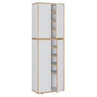 SKOSKÅP  i 60/183/33 cm  - vit/honungsek, Design, trämaterial/plast (60/183/33cm) - MID.YOU