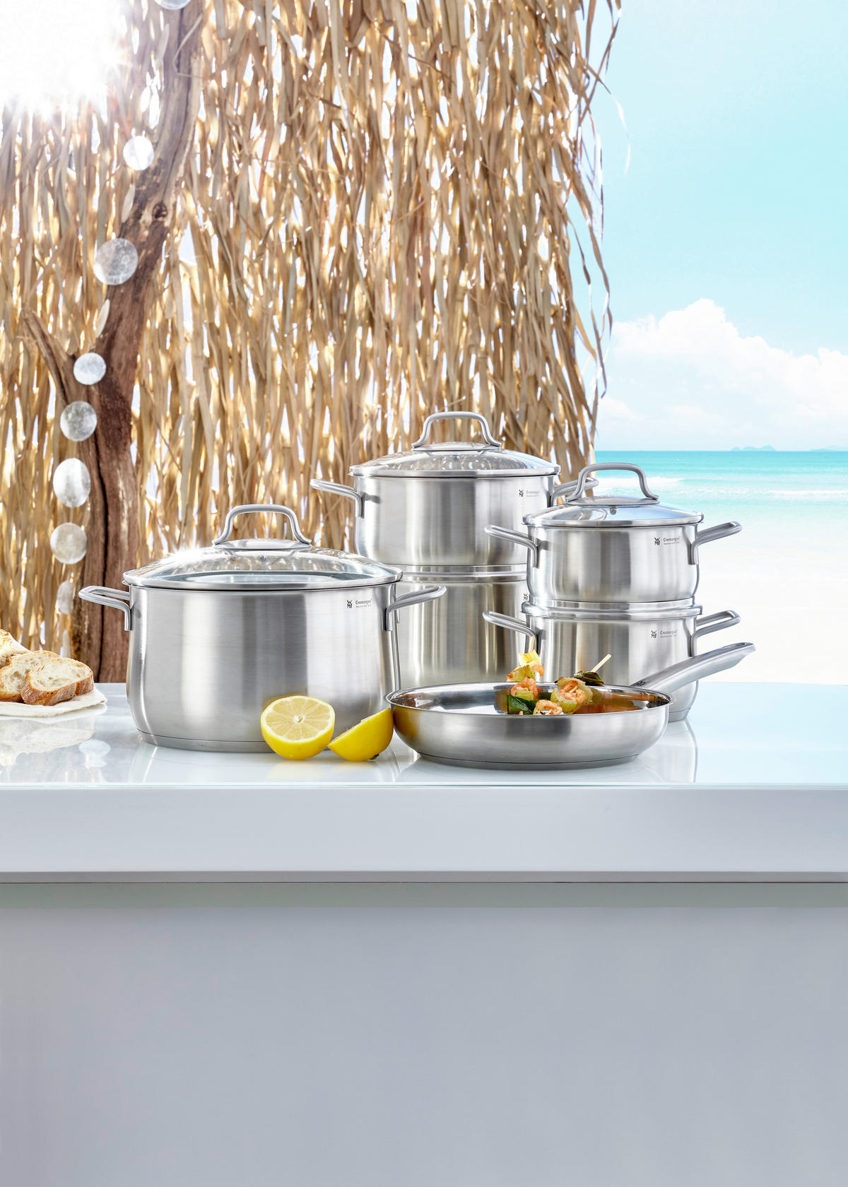 KOCHTOPFSET Brilliant 6-teilig  - Klar/Edelstahlfarben, Design, Glas/Metall - WMF