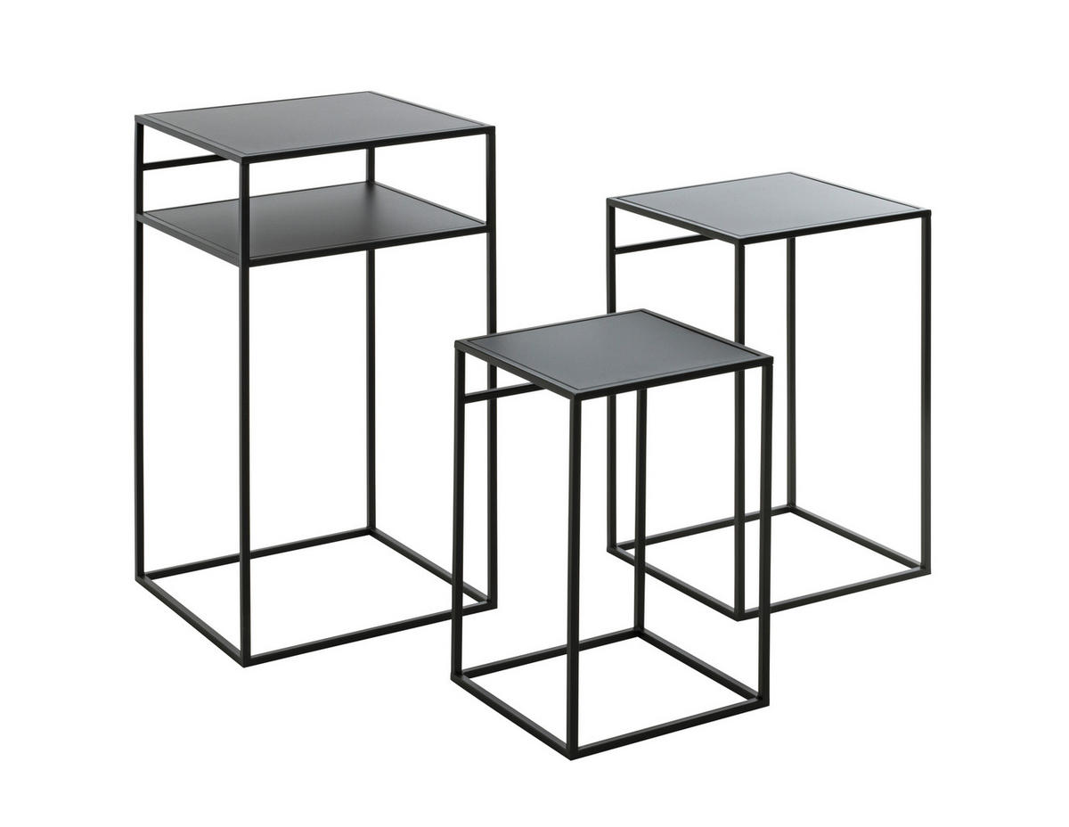 SET STOČIĆA   - crna, Moderno, metal (26/30/34/42/50/64/26/30/34cm) - Carryhome