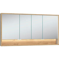 SPIEGELSCHRANK 160,6/82,5/18 cm  - Wildeiche/Edelstahlfarben, LIFESTYLE, Glas/Holzwerkstoff (160,6/82,5/18cm) - Voglauer