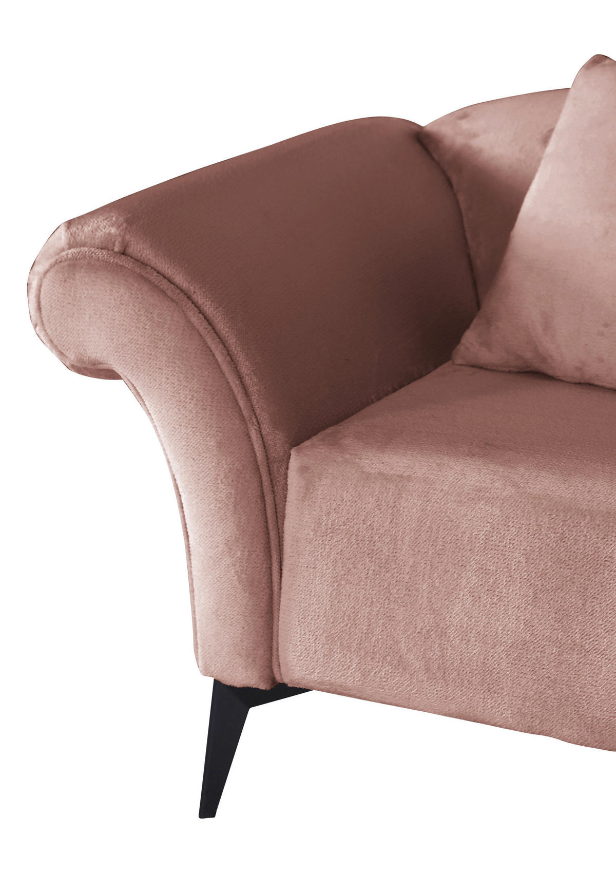 SESSEL Chenille Rosa    - Schwarz/Rosa, Design, Textil/Metall (138/83/85cm)