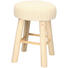 HOCKER Creme, Hellbraun - Hellbraun/Creme, Basics, Holz (31/48cm) HOCKER Creme, Hellbraun - Hellbraun/Creme, Basics, Holz (31/48cm)