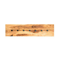 NÁSTĚNNÁ ŠATNA - černá/barvy dubu, Basics, kov/dřevo (86/20/6cm)