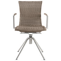 GARTENSTUHL Edelstahl Grau  - Edelstahlfarben/Grau, Basics, Kunststoff/Metall (55/91/58cm) - Musterring