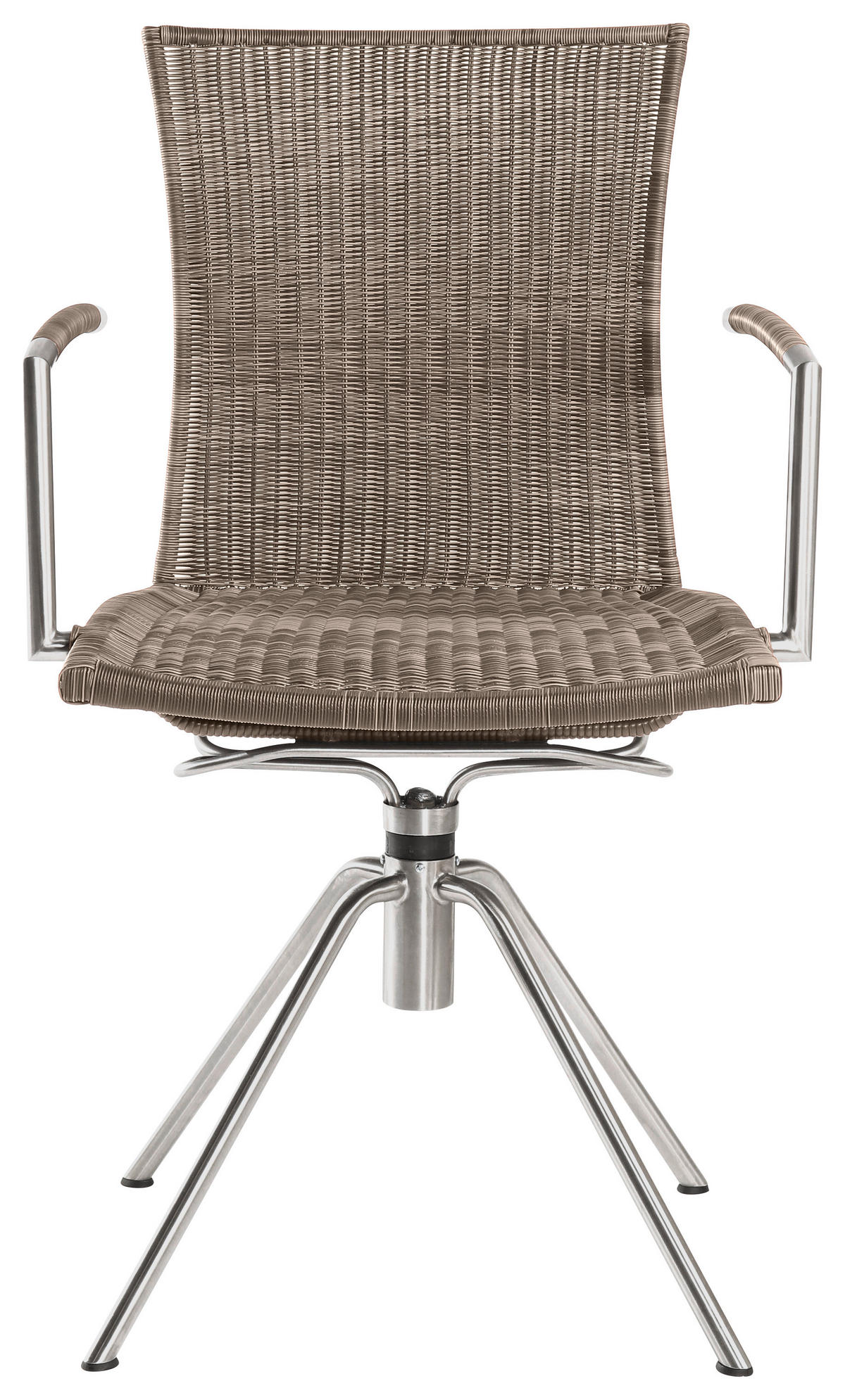 GARTENSTUHL Edelstahl Grau  - Edelstahlfarben/Grau, Basics, Kunststoff/Metall (55/91/58cm) - Musterring