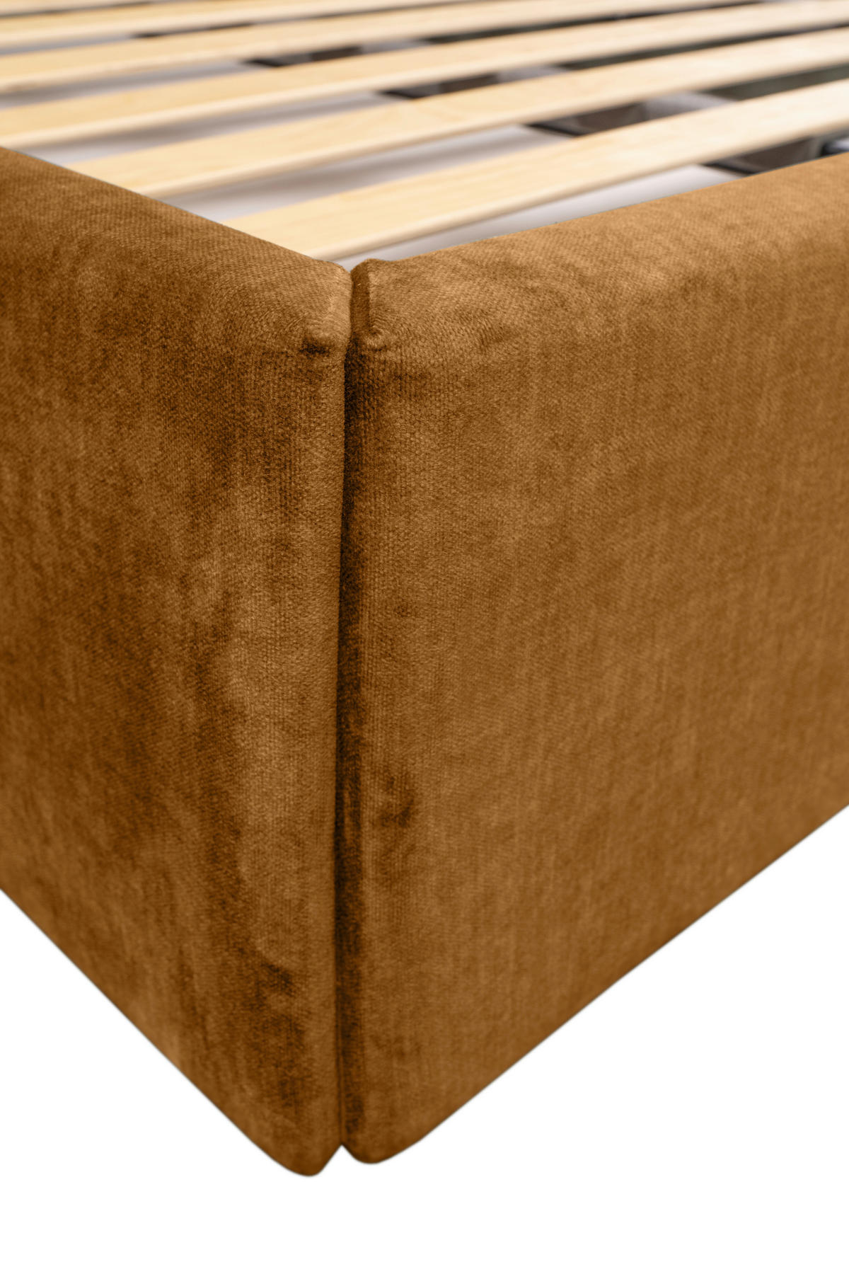 KÁRPITOZOTT ÁGY 180/200 cm  aranybarna  - aranybarna/fekete, Basics, műanyag/textil (180/200cm) - Carryhome