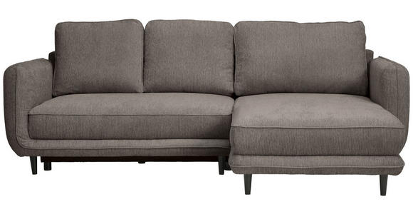 ECKSOFA  in Struktur Taupe  - Taupe/Schwarz, KONVENTIONELL, Holz/Textil (247/170cm) - Carryhome
