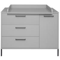 WICKELKOMMODE MILAN 119/91-101/45-77 cm  - Anthrazit/Grau, Basics, Holzwerkstoff/Metall (119/91-101/45-77cm) - Jimmylee