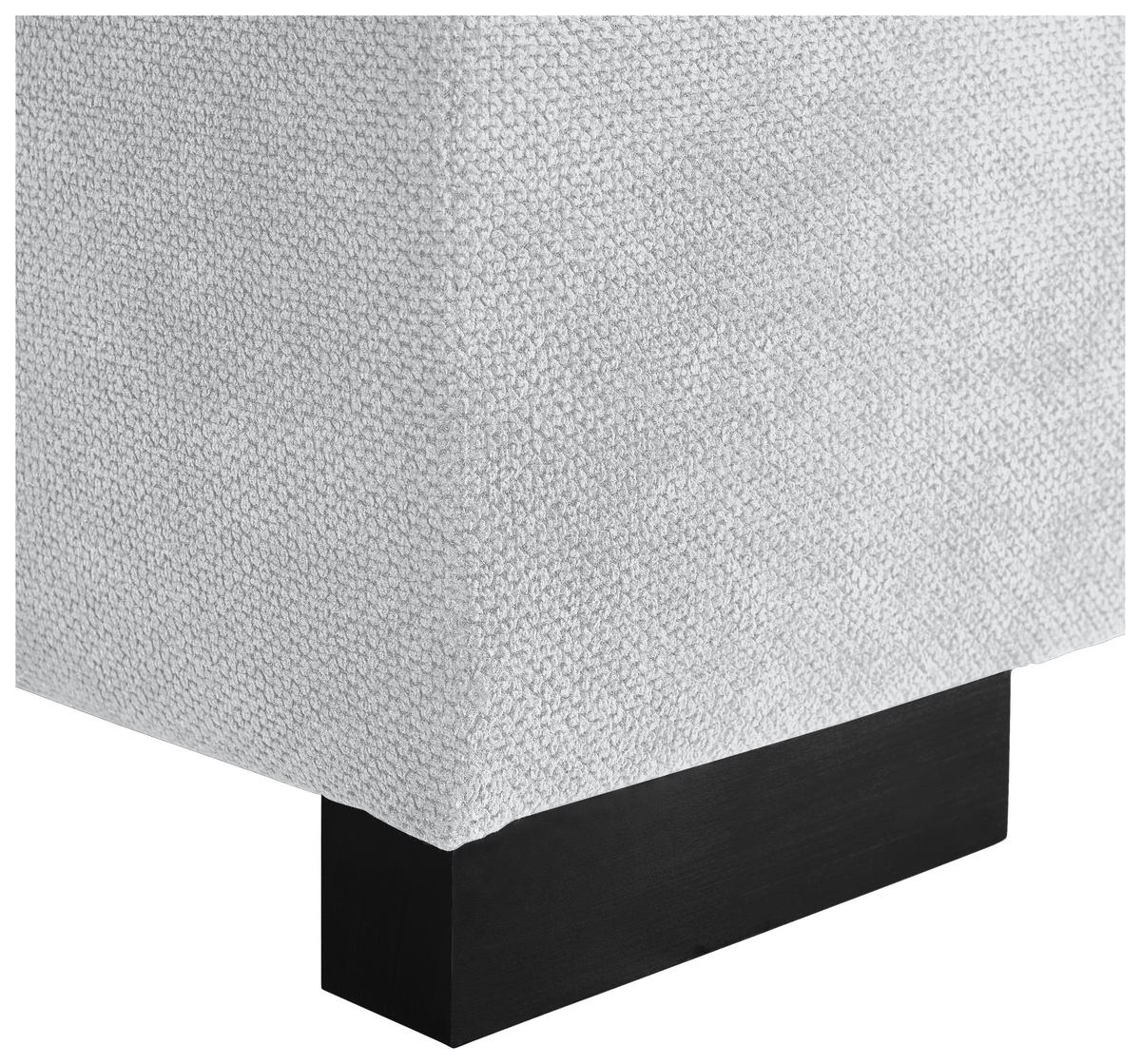 ECKSOFA Hellgrau Webstoff  - Hellgrau/Schwarz, KONVENTIONELL, Holz/Textil (283/244cm) - Carryhome