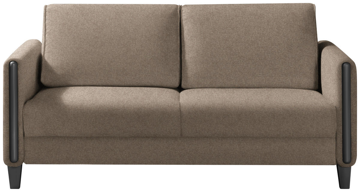 SCHLAFSOFA in Holz, Textil Schwarz, Hellbraun  - Hellbraun/Schwarz, Design, Holz/Textil (174/88/104cm) - Niels Andersson