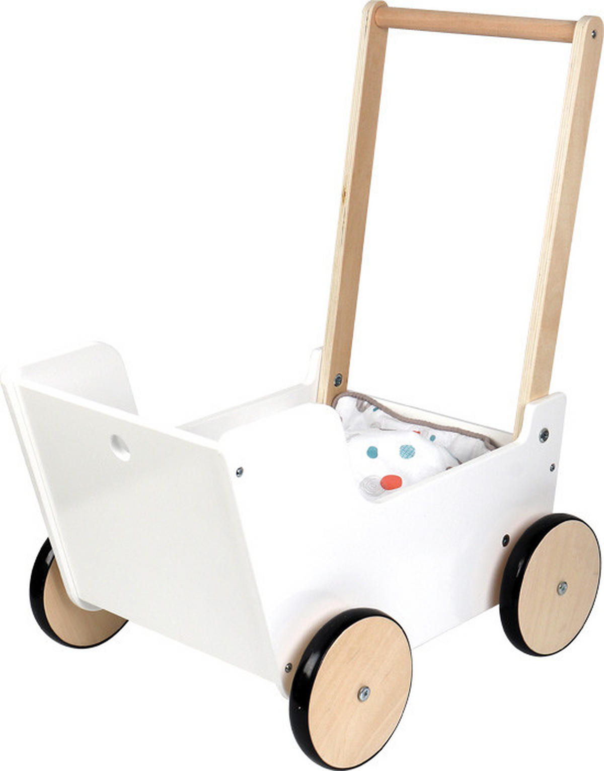 PUPPENWAGEN  - Weiß, Basics, Holz/Textil (46/54/33cm) - small foot
