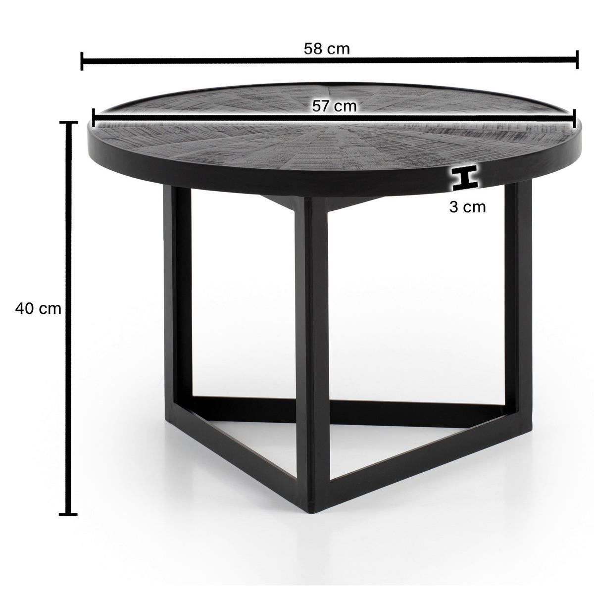 COUCHTISCH in Holz, Holzwerkstoff 58/58/40 cm  - Schwarz, Design, Holz/Holzwerkstoff (58/58/40cm) - MID.YOU