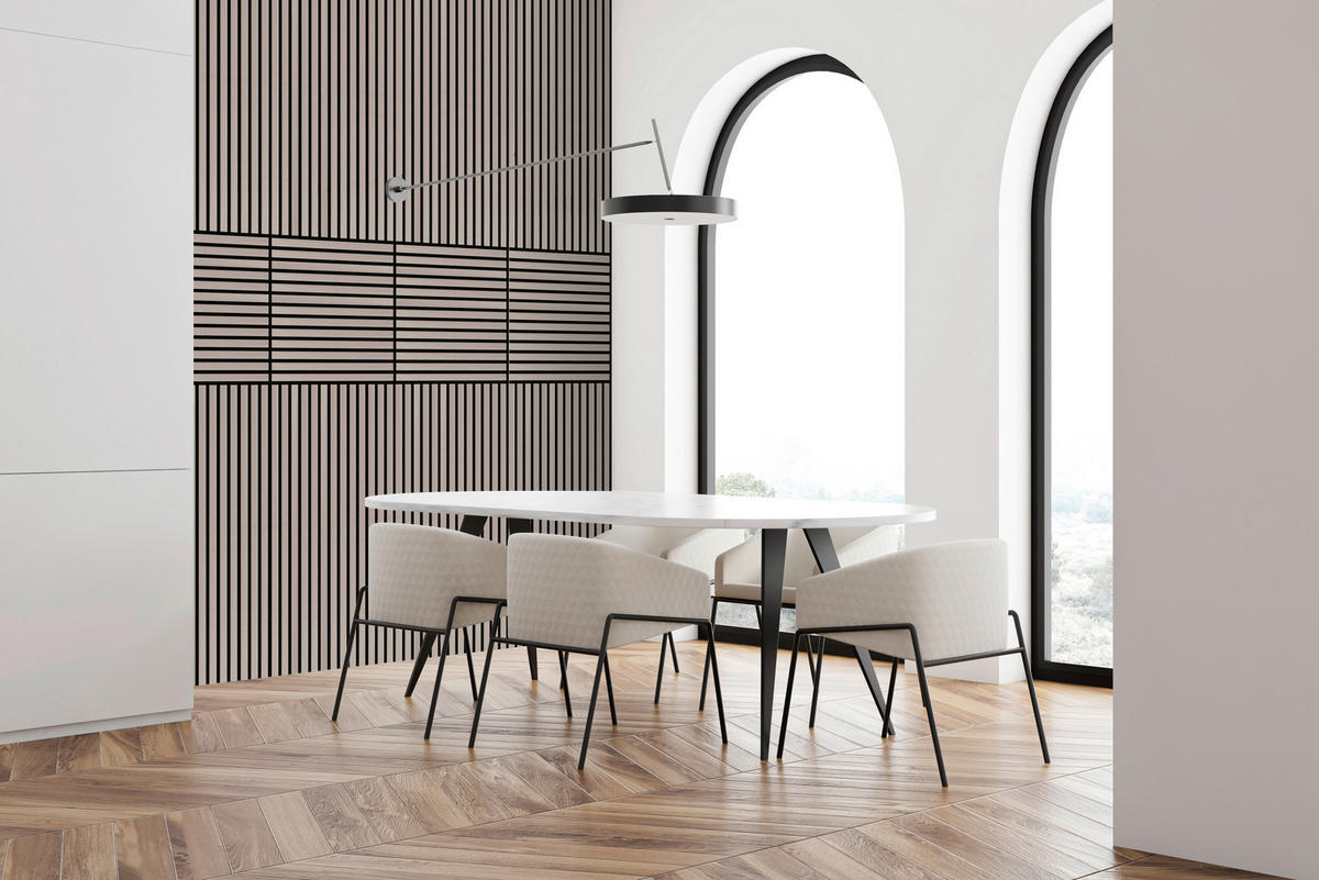 AKUSTIKPANEEL Echtholz Modular Wall System 52/104 cm  - Eichefarben, Design, Holzwerkstoff (52/104cm) - Jangal