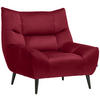 SESSEL Mikrofaser Rot    - Rot/Schwarz, Design, Textil/Metall (100/104/99cm) - Xora