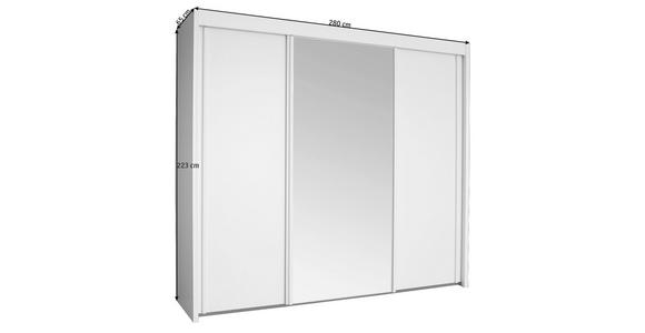 SCHWEBETÜRENSCHRANK in Sonoma Eiche - Sonoma Eiche, Basics, Glas/Holzwerkstoff (280/223/65cm) - Cantus