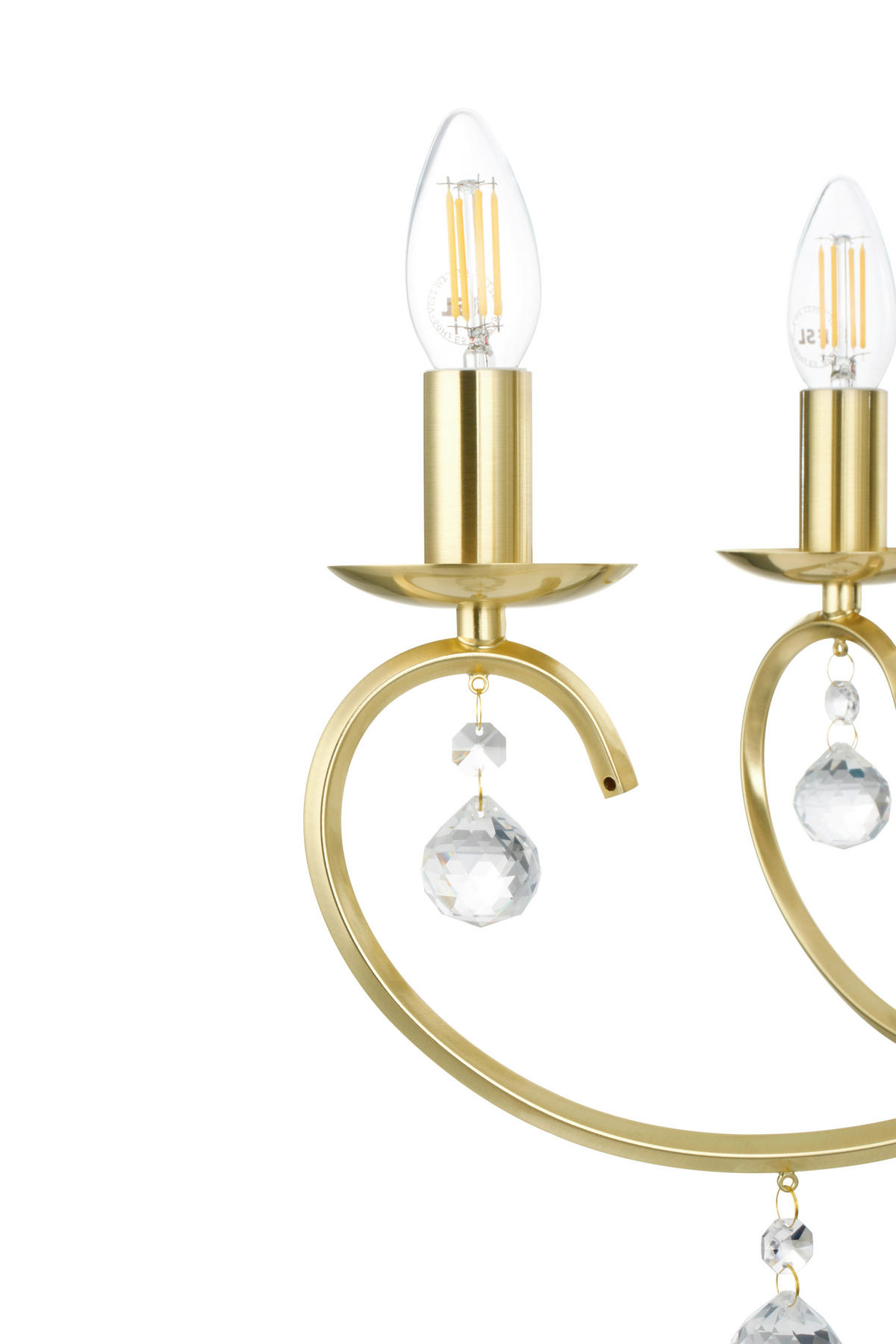 HÄNGELEUCHTE Dalia 62/150 cm  - Klar/Goldfarben, Design, Glas/Metall (62/150cm) - Glandor