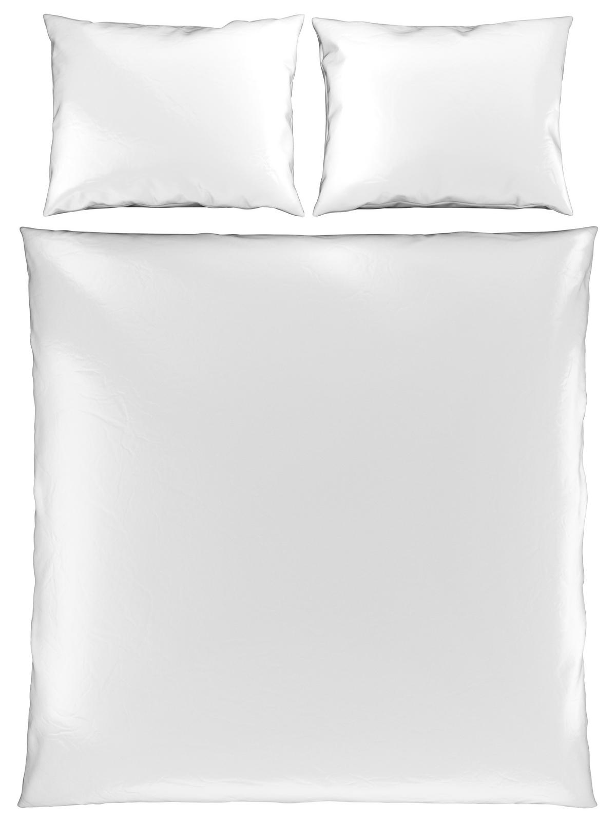 POSTELJNINA SAORI 200/200 cm saten bela  - bela, Basics, tekstil (200/200cm) - Novel