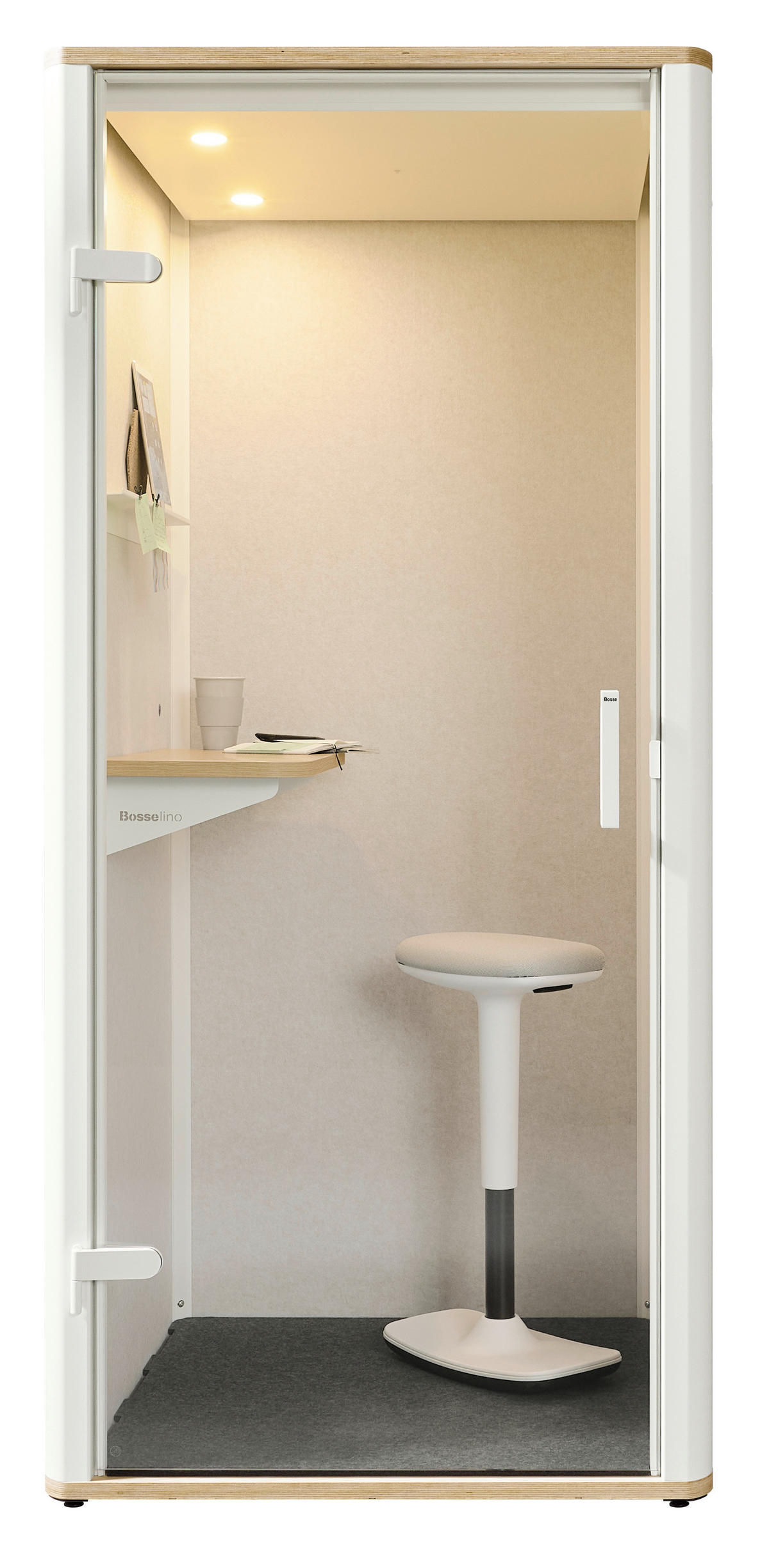 TELEFONBOX BOSSELINO UNO - Weiß, MODERN, Glas/Holzwerkstoff (100,2/215,5/99,4cm) - Bosse