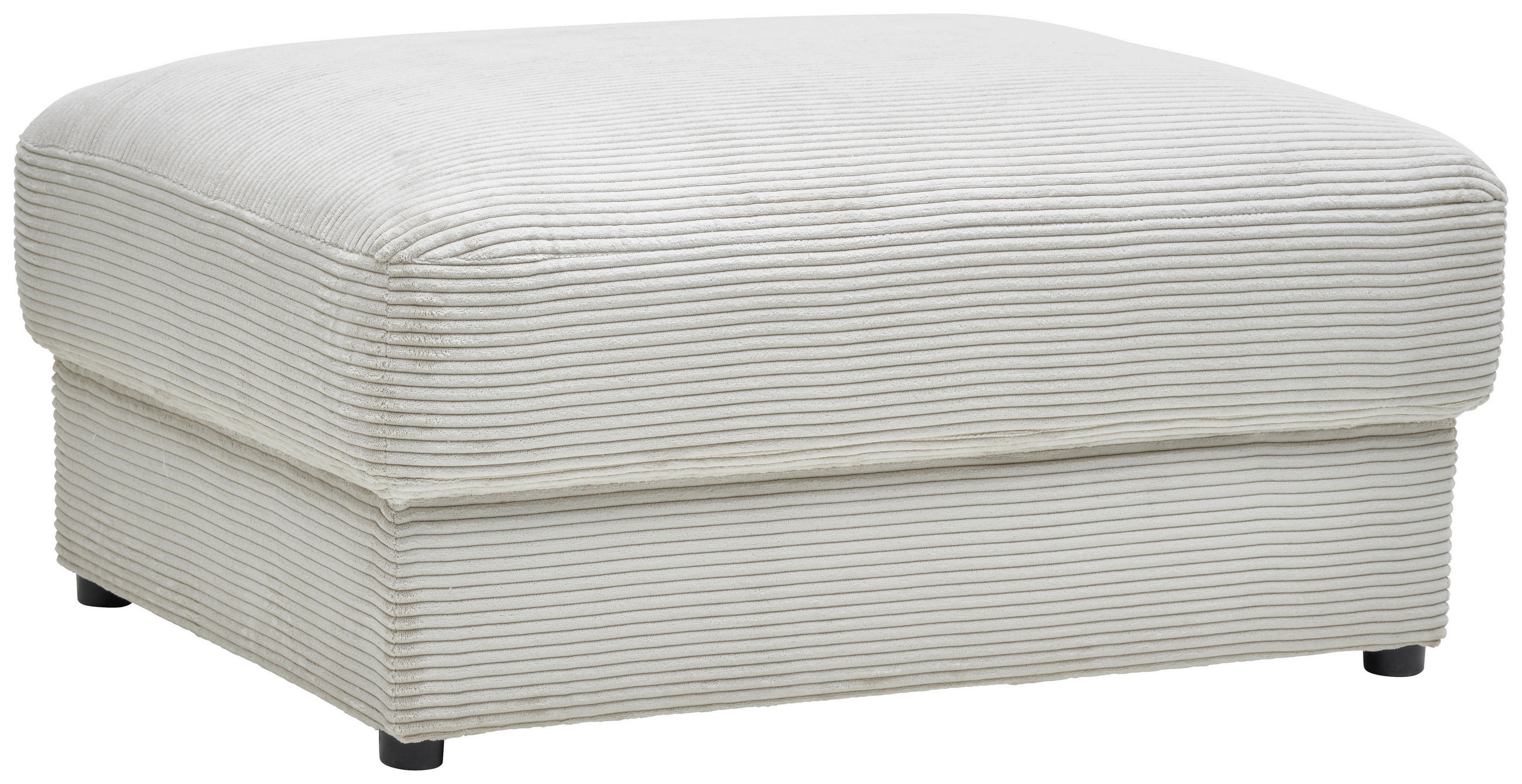 HOCKER Cord Creme - Creme/Schwarz, MODERN, Kunststoff/Textil (100/47/80cm) - Carryhome