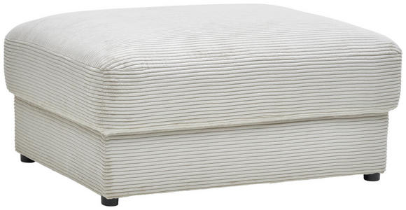 HOCKER in Textil Creme  - Creme/Schwarz, MODERN, Kunststoff/Textil (100/47/80cm) - Carryhome