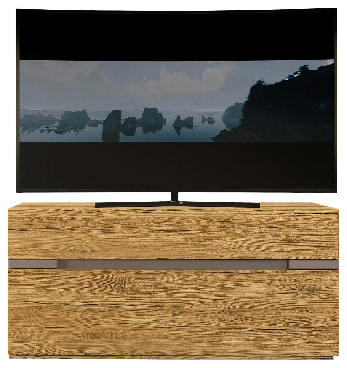 TV-ELEMENT Taupe, Wildeiche  120/56/44 cm  - Taupe/Wildeiche, Design, Holz/Holzwerkstoff (120/56/44cm) - Novel