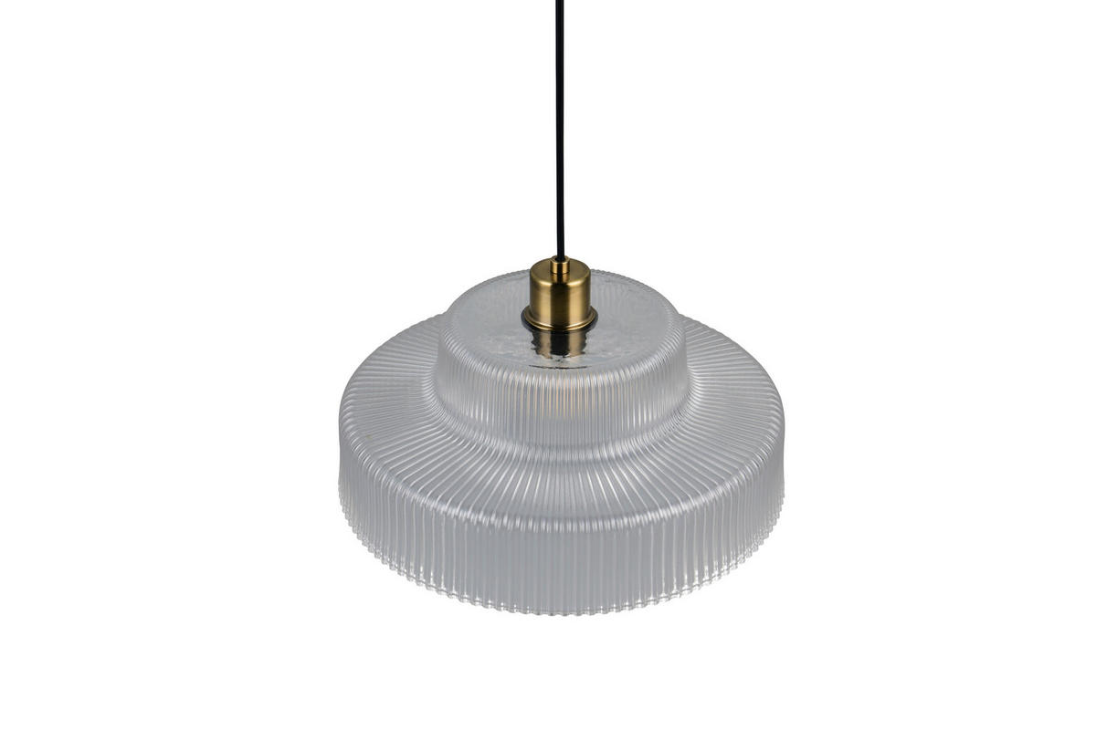 HÄNGELEUCHTE Abella 35/150 cm   - Transparent/Messingfarben, LIFESTYLE, Glas/Metall (35/150cm)
