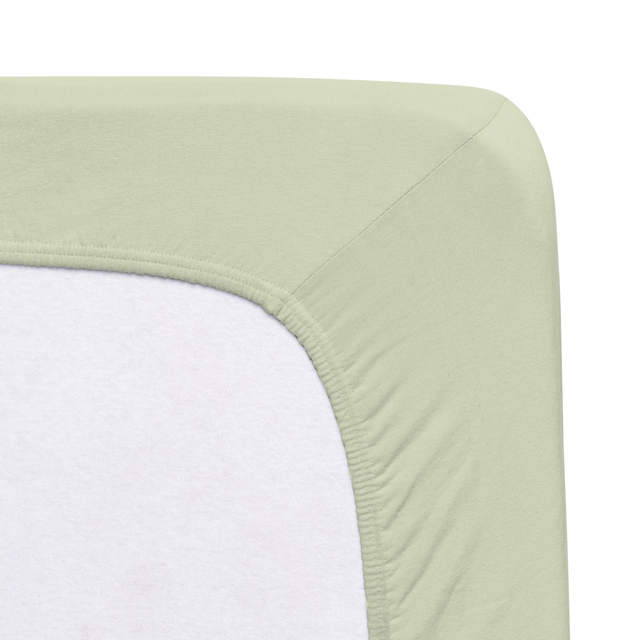 SPANNLEINTUCH 90-100/200-220 cm Jersey  - Salbeigrün, Basics, Textil (90-100/200-220cm) - Florella