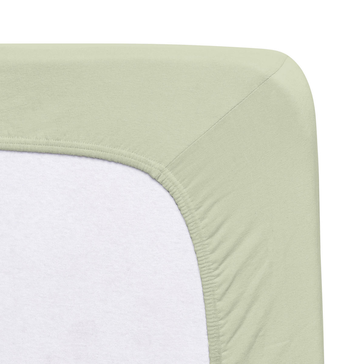 SPANNLEINTUCH 180-200/200-220 cm Jersey  - Salbeigrün, Basics, Textil (180-200/200-220cm) - Florella