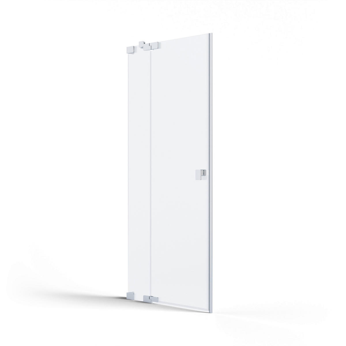 DUSCHTÜR Silberfarben  80/200 cm  - Silberfarben, MODERN, Glas/Metall (80/200cm) - Schöner Wohnen
