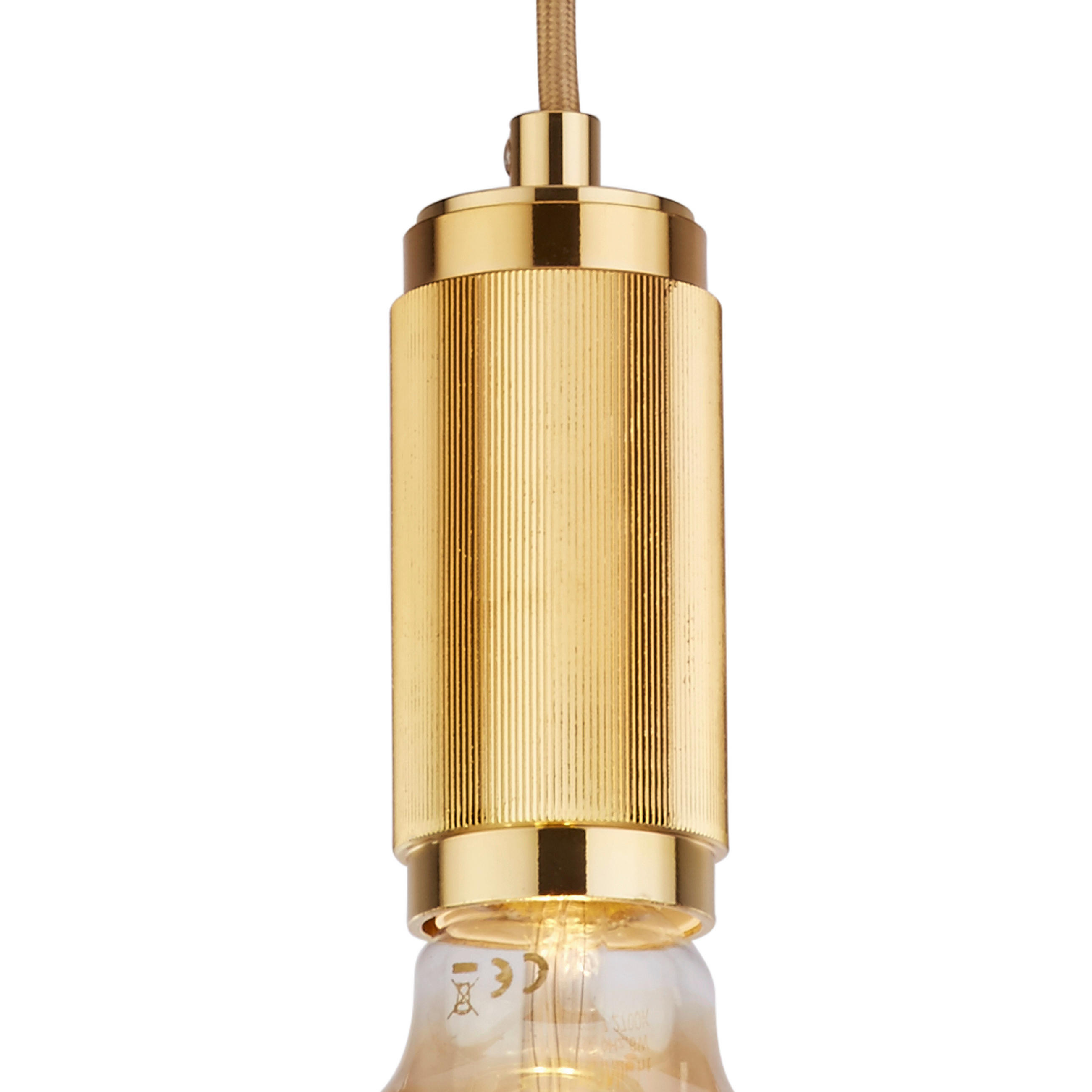PENDELLEUCHTE 10/300 cm  - Goldfarben, KONVENTIONELL, Metall (10/300cm) - Searchlight