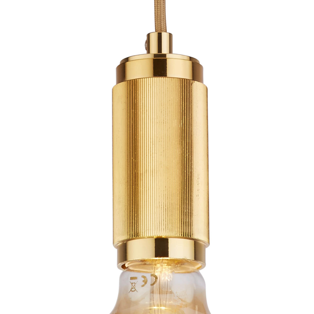 PENDELLEUCHTE Vibrant 10/300 cm   - Goldfarben, KONVENTIONELL, Metall (10/300cm) - Searchlight