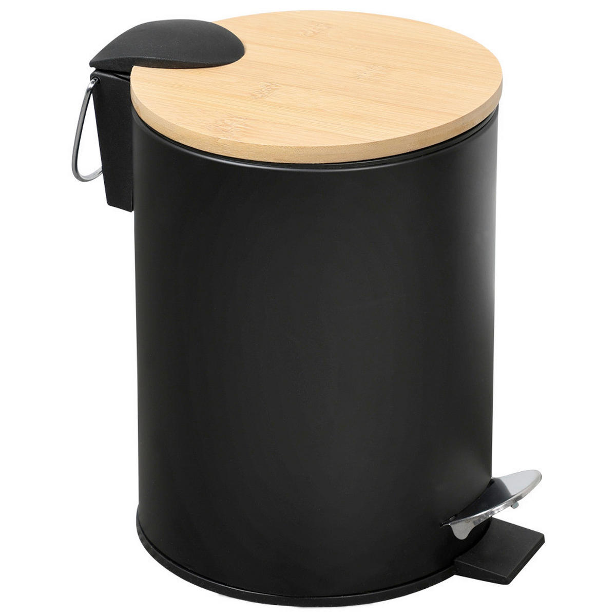 KOSMETIKEIMER 3 l   - Schwarz/Naturfarben, Basics, Holz/Kunststoff (17/24cm) - Kesper