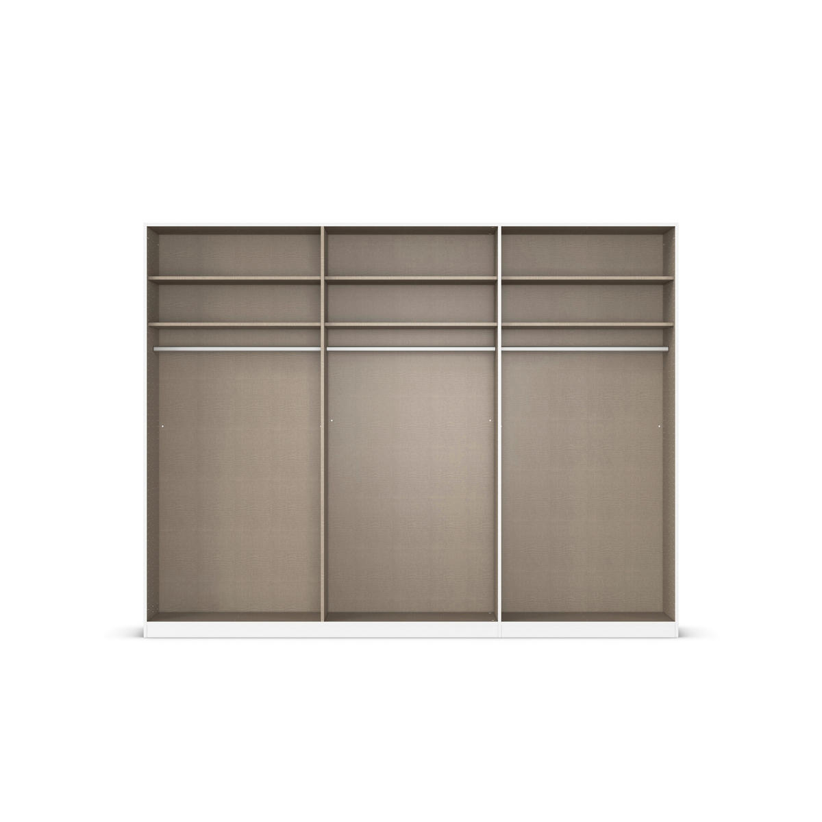 DREHTÜRENSCHRANK 301/223/61 cm,  in Champagner, 6-türig  - Champagner, Basics, Glas/Holzwerkstoff (301/223/61cm) - Novel