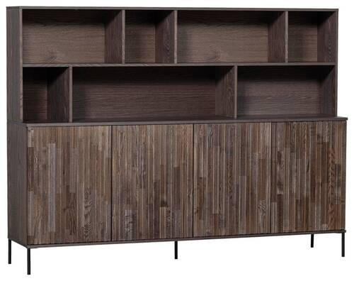 BUFFET 200/150/44 cm in Schwarz, Dunkelbraun - Dunkelbraun/Schwarz, Design, Holz/Holzwerkstoff (200/150/44cm) - Ambia Home
