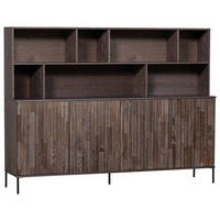 BUFFET 200/150/44 cm  in Schwarz, Dunkelbraun  - Dunkelbraun/Schwarz, Design, Holz/Holzwerkstoff (200/150/44cm) - Ambia Home