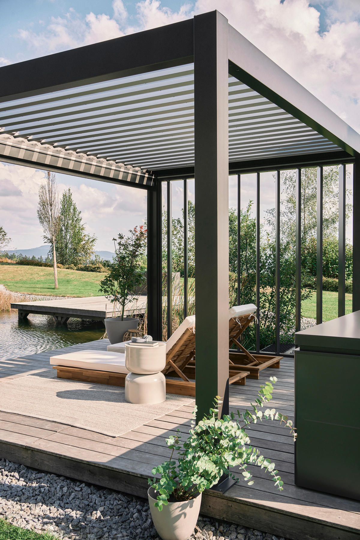 PAVILLON - Dunkelgrau/Silberfarben, Design, Metall (404,5/264/312cm) - Biohort