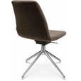 STUHL  in Stahl Velours Metall, Textil  - Alufarben/Braun, Design, Textil/Metall (46/81,5-84,5/55cm) - Johann Jakob