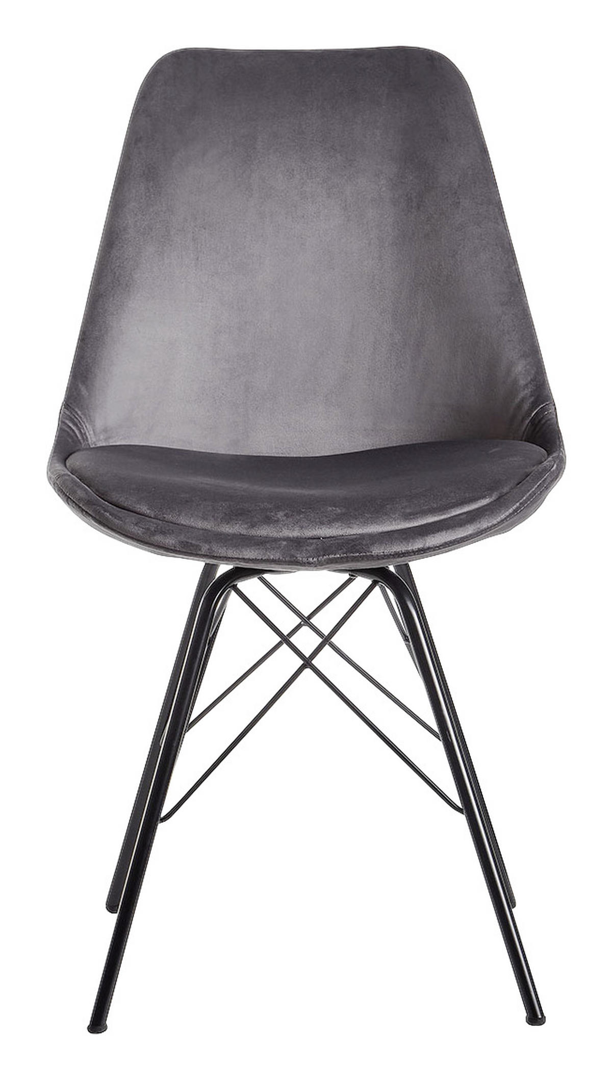 SET STOLOV, tekstil siva  - črna/siva, Moderno, kovina/tekstil (48/86/58cm) - MID.YOU