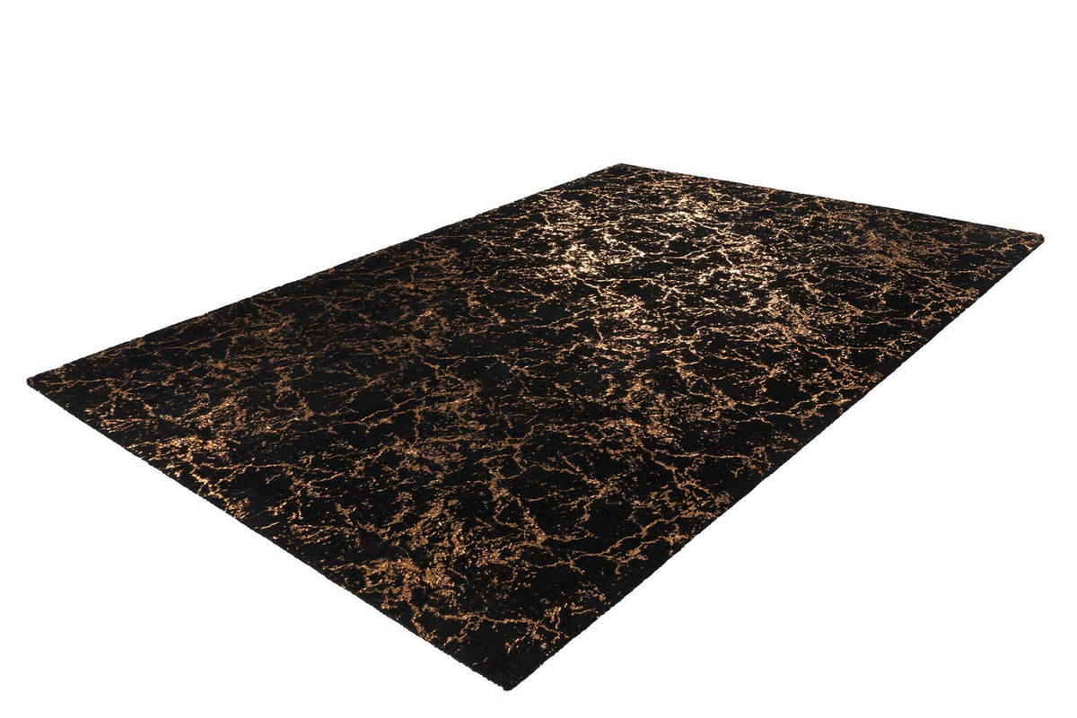 LÄUFER 80/150 cm Bijou 225 Schwarz / Gold Schwarz, Goldfarben  - Goldfarben/Schwarz, KONVENTIONELL, Textil (80/150cm)
