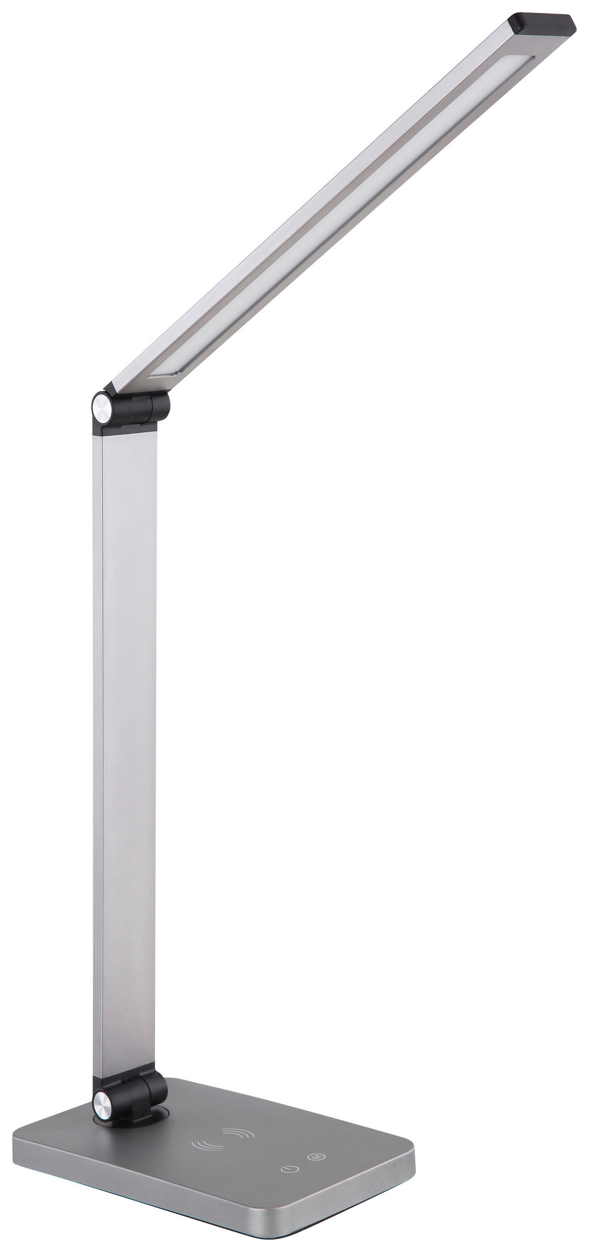 LED LAMPA NA PSACÍ STŮL, dotykový stmívač, 47/67/11 cm - šedá/opál, Basics, kov/plast (47/67/11cm) - Novel