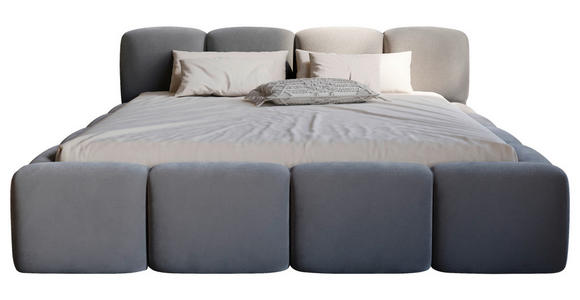 POLSTERBETT Lattenrost, Bettkasten Dunkelgrau 140/200 cm - Dunkelgrau/Schwarz, Design, Holz/Textil (140/200cm) - Carryhome