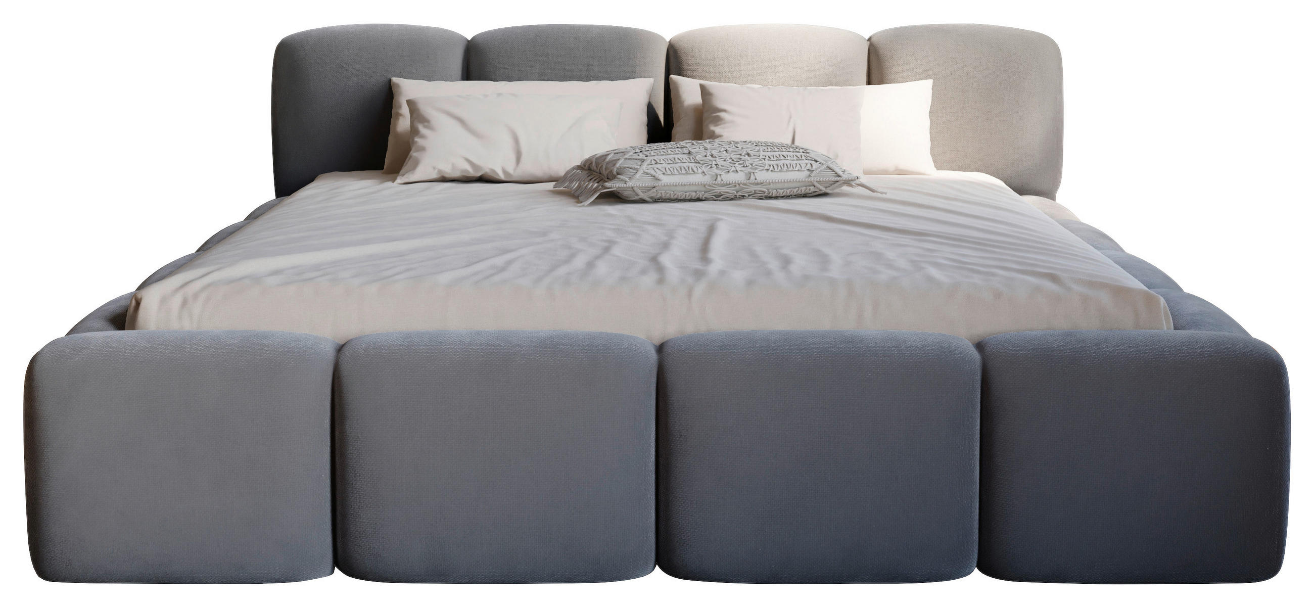 POLSTERBETT Lattenrost, Bettkasten Dunkelgrau 180/200 cm  - Dunkelgrau/Schwarz, Design, Holz/Textil (180/200cm) - Boxxx