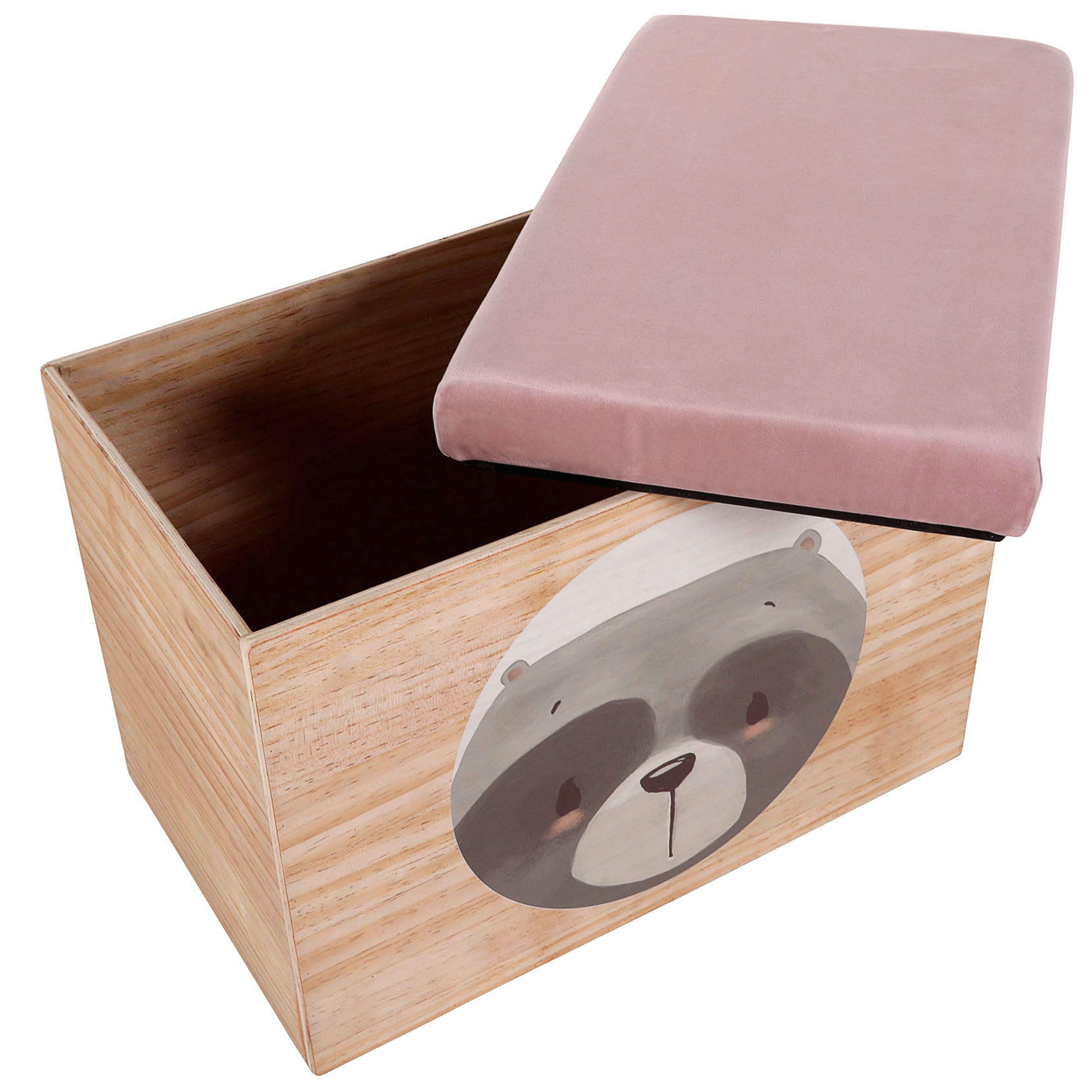 SPIELZEUGTRUHE Anouk  - Rosa, KONVENTIONELL, Holz (50/40/30cm)