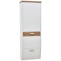 GARDEROBENSCHRANK Dieter Knoll Collection  in 64/187/31 cm  - Eichefarben/Silberfarben, Design, Holz/Holzwerkstoff (64/187/31cm) - Dieter Knoll