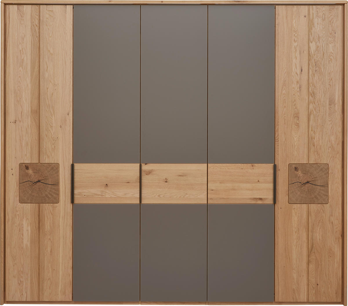 SCHLAFZIMMER Grau, Eichefarben  - Eichefarben/Grau, Design, Glas/Holz (180/200cm) - Valnatura