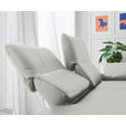 RÉCAMIERE in Echtleder Hellgrau  - Chromfarben/Hellgrau, Design, Leder/Metall (209/85-109/95-16cm) - Dieter Knoll