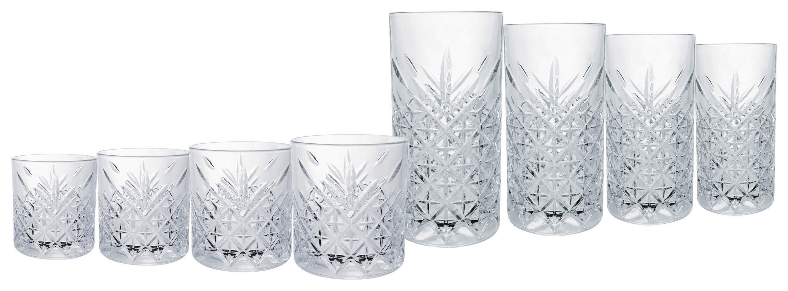 GLÄSERSET   - Klar, Basics, Glas (19/15/24cm) - Creatable