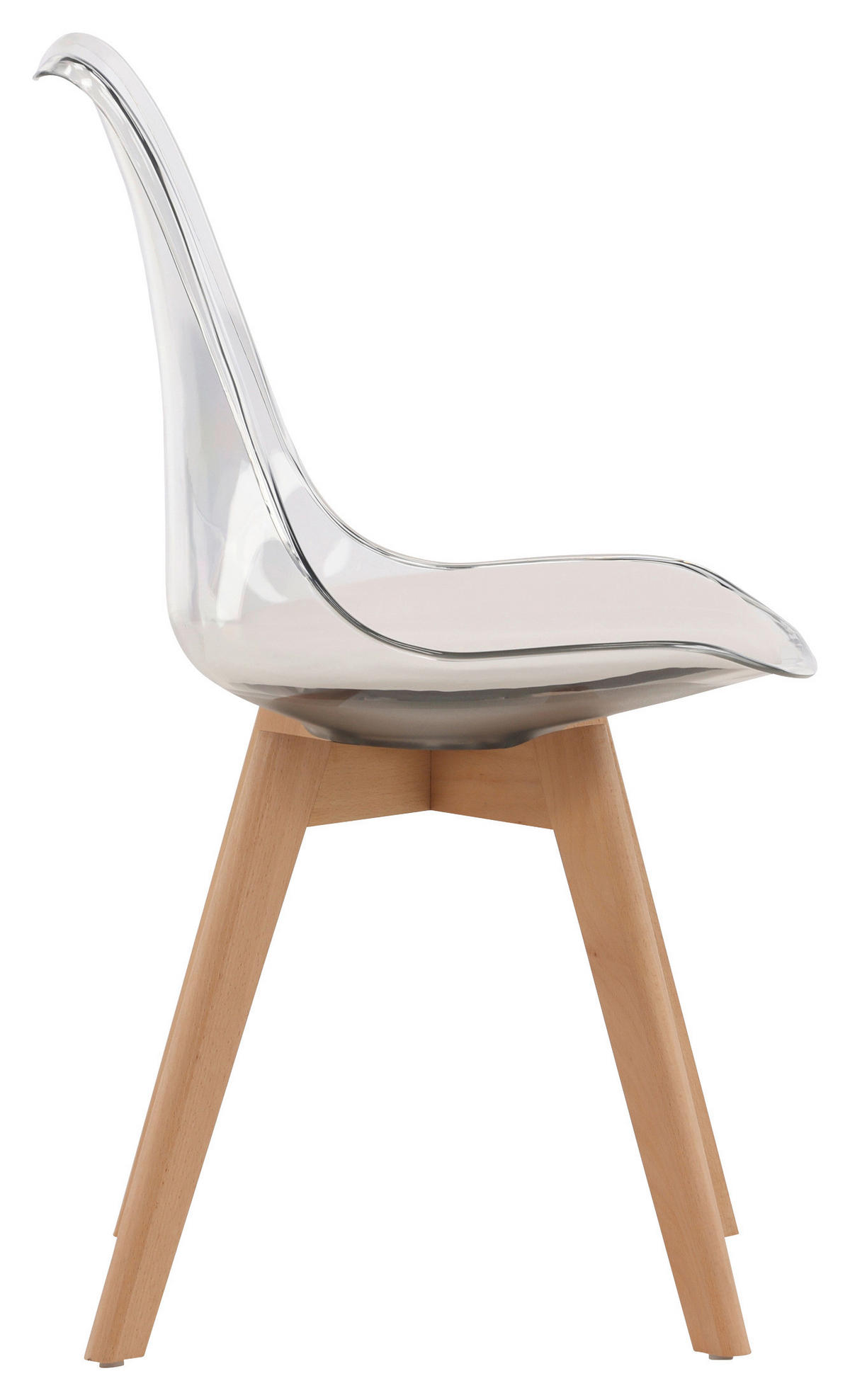 STOLSET 2 styck läderimitation (vegan)  - vit/björkfärgad, Design, trä/textil (49/85/50cm) - Livetastic