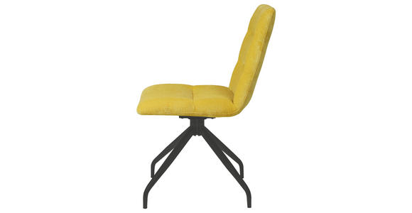 STUHL Webstoff Gelb - Gelb/Schwarz, Design, Textil/Metall (50/90/63cm) - Carryhome
